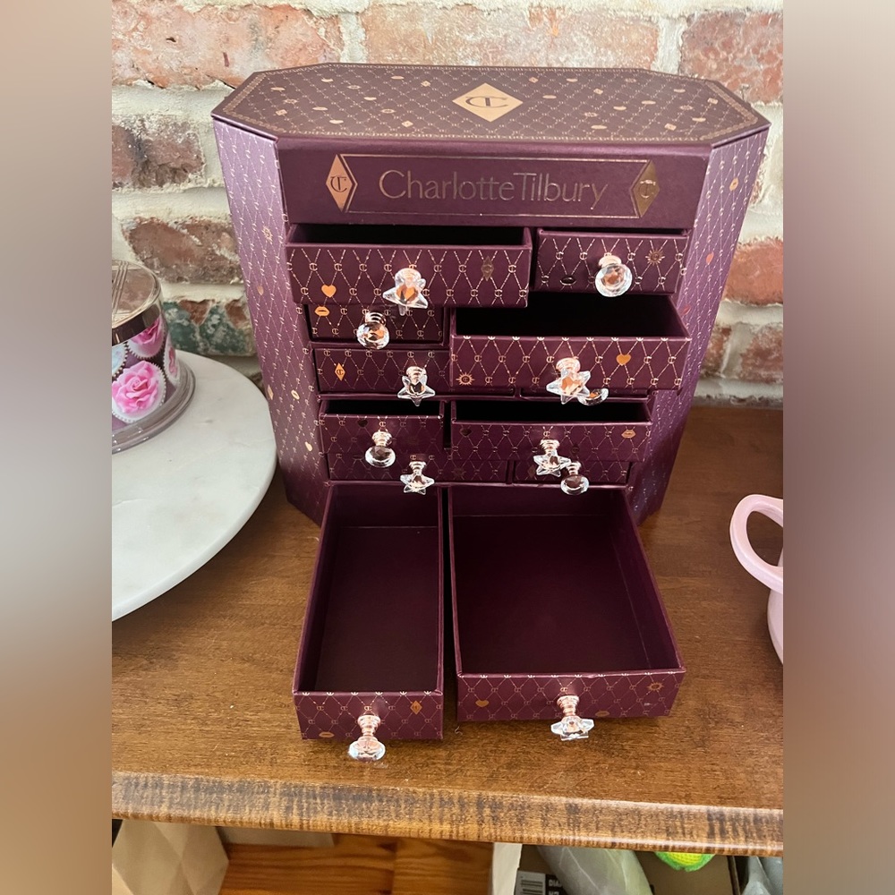 Charlotte Tilbury advent calendar skincare/ makeup display and storage box